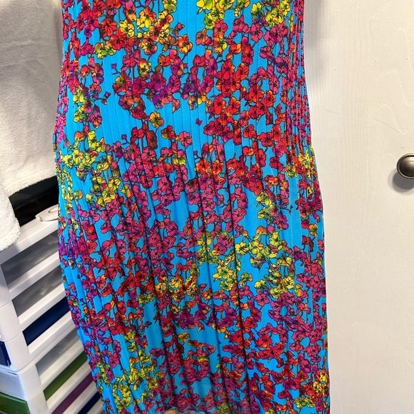 NWOT sharp blue w flowers casual, party homecoming prom wedding date night dress - Picture 5 of 7